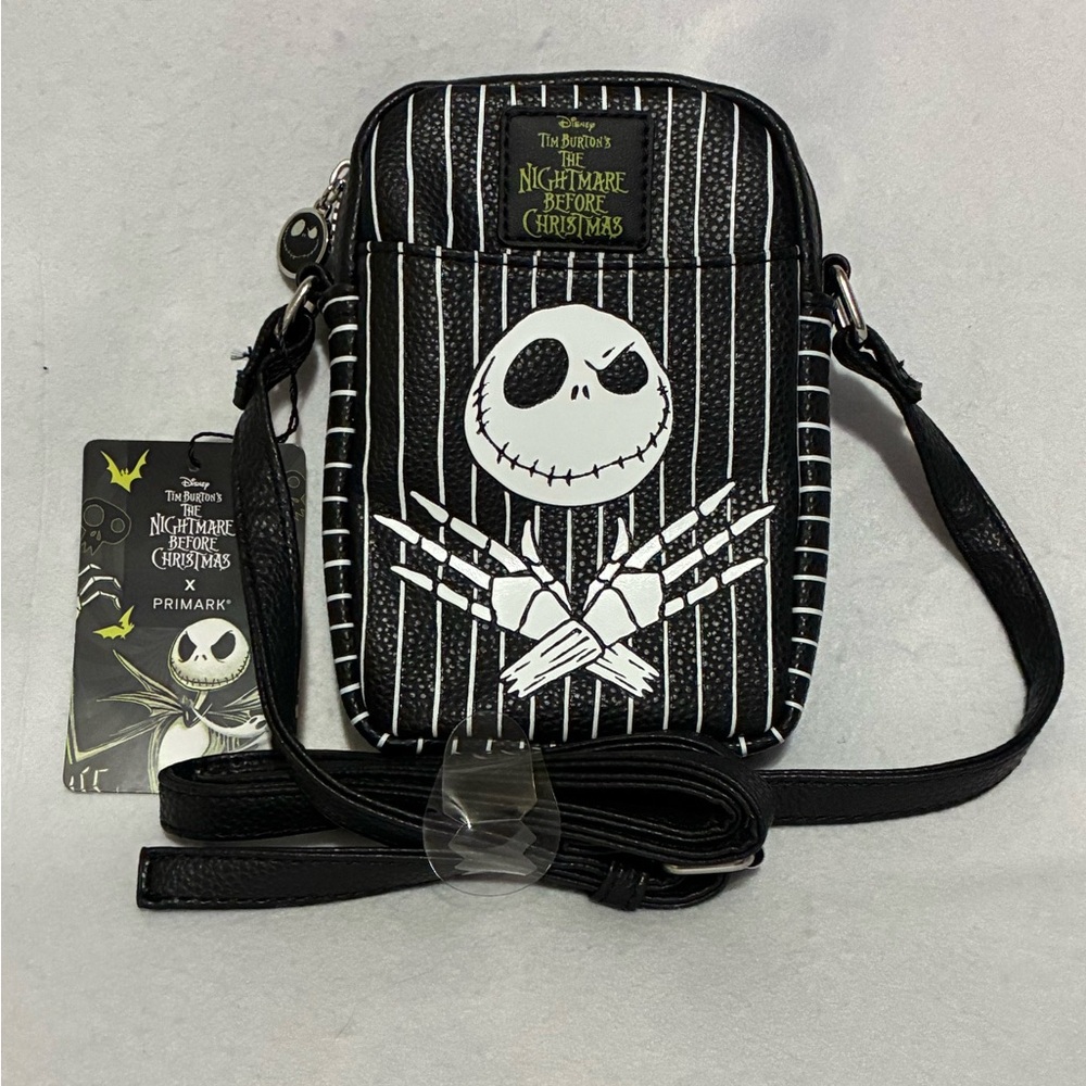 NWT Primark Jack Skellington Black Crossbody Bag